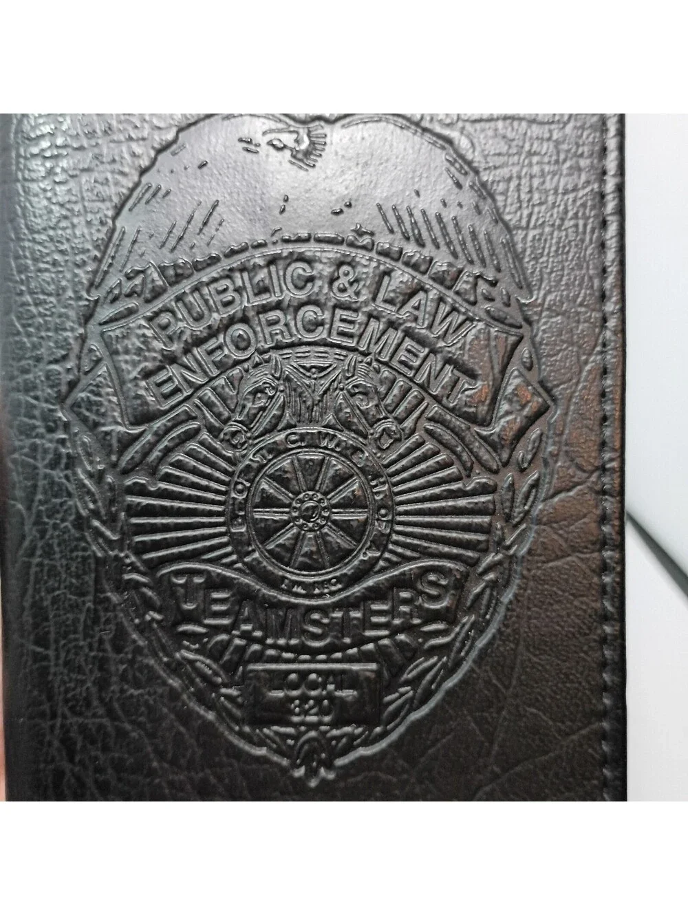 Public & Law enforcement Teamsters Bifold Wallet Badge Document Holder LEATHER